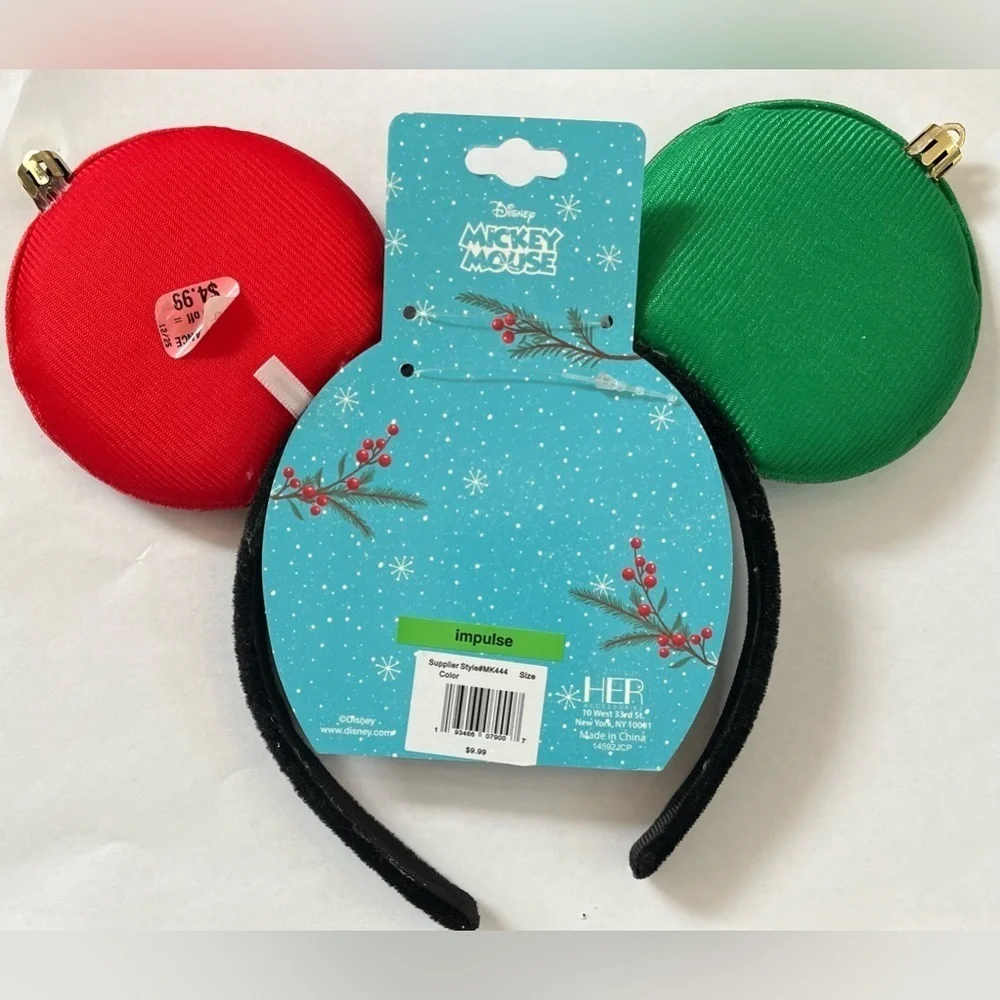 NWT Stitch from Lilo & stitch & Mickey Mouse Christmas headbands-2 total